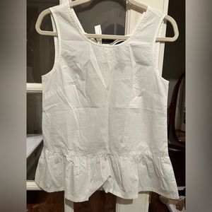 J crew white sleeveless blouse NWT